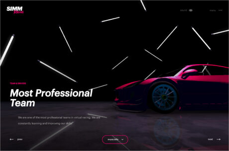 Welcome to SIMM Racingウェブサイトの画面キャプチャ画像