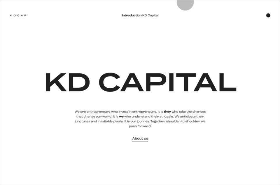 KD CAPITALウェブサイトの画面キャプチャ画像