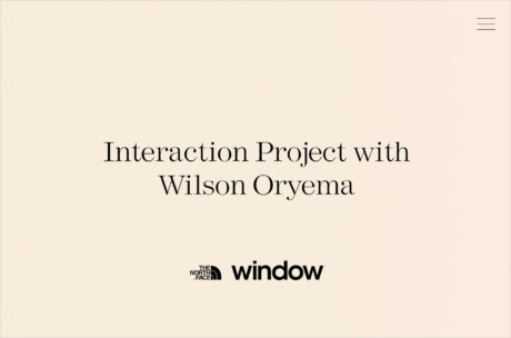 Interaction Project with Wilson Oryema | THE NORTH FACEウェブサイトの画面キャプチャ画像