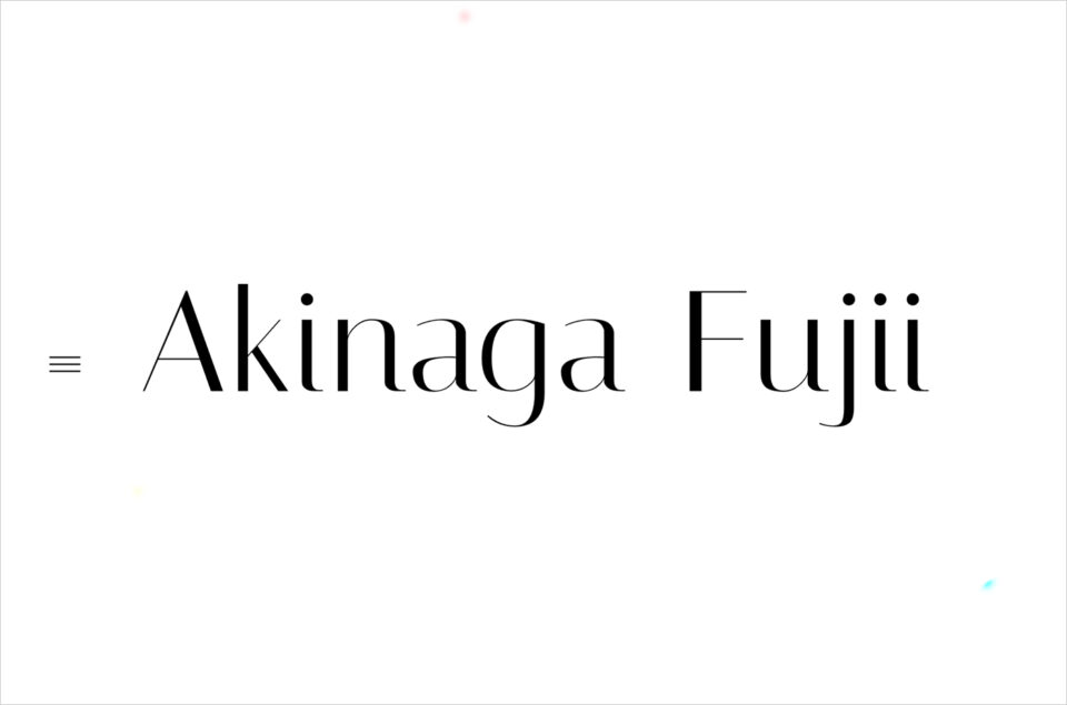 Photographer Akinaga Fujiiウェブサイトの画面キャプチャ画像