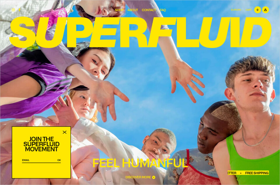Superfluid | Products are tools, we are beautyウェブサイトの画面キャプチャ画像