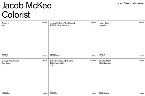 Jacob McKeeウェブサイトの画面キャプチャ画像