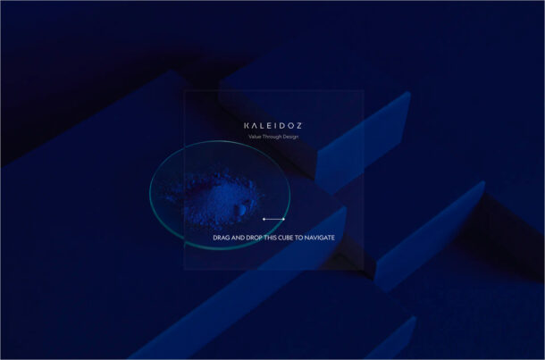 Kaleidoz – Value Through Designウェブサイトの画面キャプチャ画像