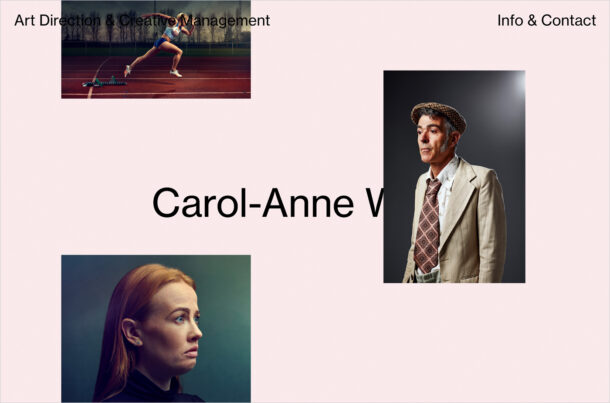 Carol-Anne Wardウェブサイトの画面キャプチャ画像