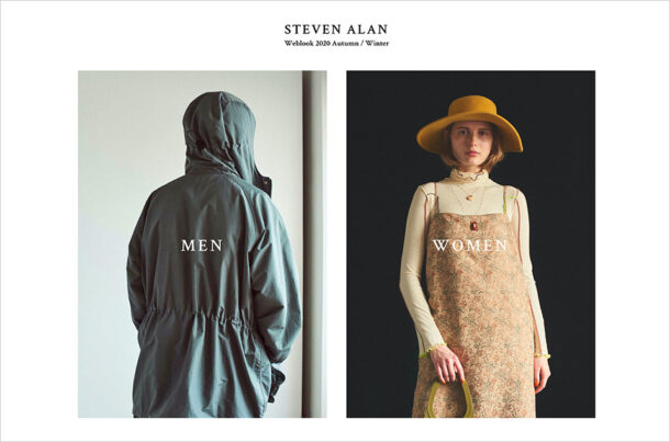 Steven Alan 2020 Autumn / Winterウェブサイトの画面キャプチャ画像