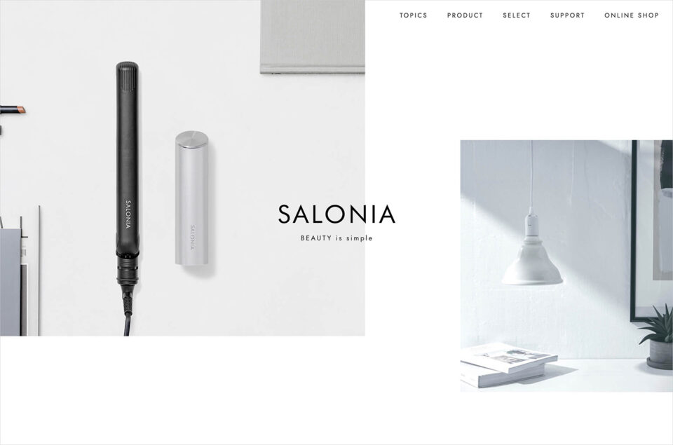 美容家電ブランド【SALONIA(サロニア)】公式サイトウェブサイトの画面キャプチャ画像