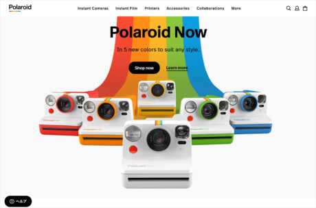 Polaroid Instant Cameras and Film– Polaroid USウェブサイトの画面キャプチャ画像