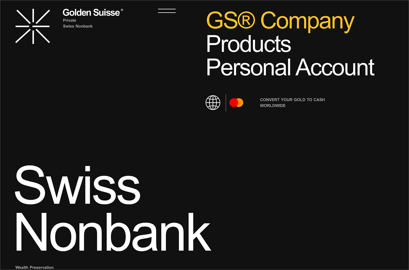 Golden Suisseウェブサイトの画面キャプチャ画像