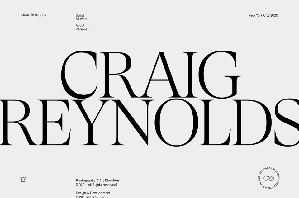 Craig Reynoldsウェブサイトの画面キャプチャ画像