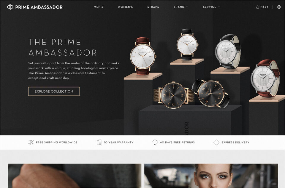 Prime Ambassador – Superior Timepiecesウェブサイトの画面キャプチャ画像