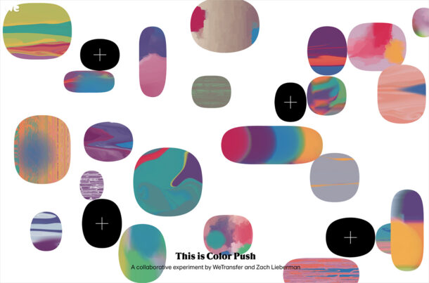 Color Push: A collaborative experiment by WeTransfer and Zach Liebermanウェブサイトの画面キャプチャ画像