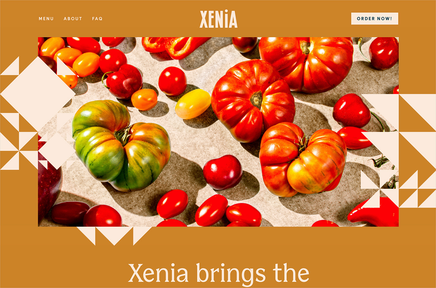 Xeniaウェブサイトの画面キャプチャ画像