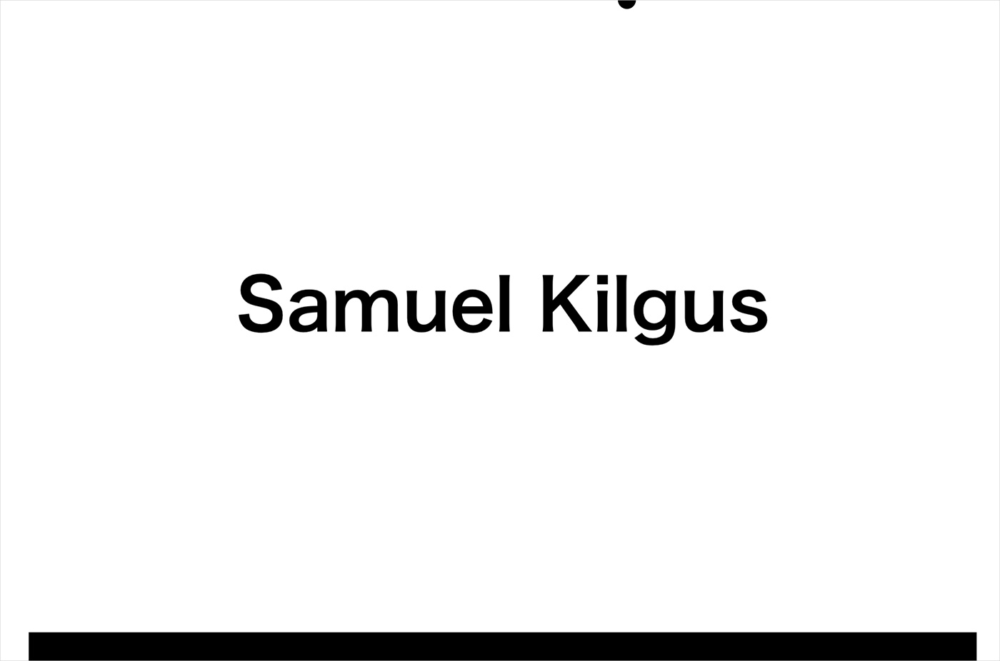 Samuel Kilgusウェブサイトの画面キャプチャ画像