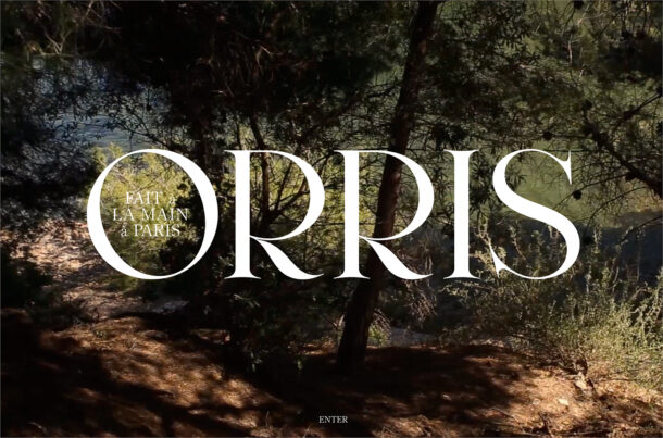 Orris Parisウェブサイトの画面キャプチャ画像
