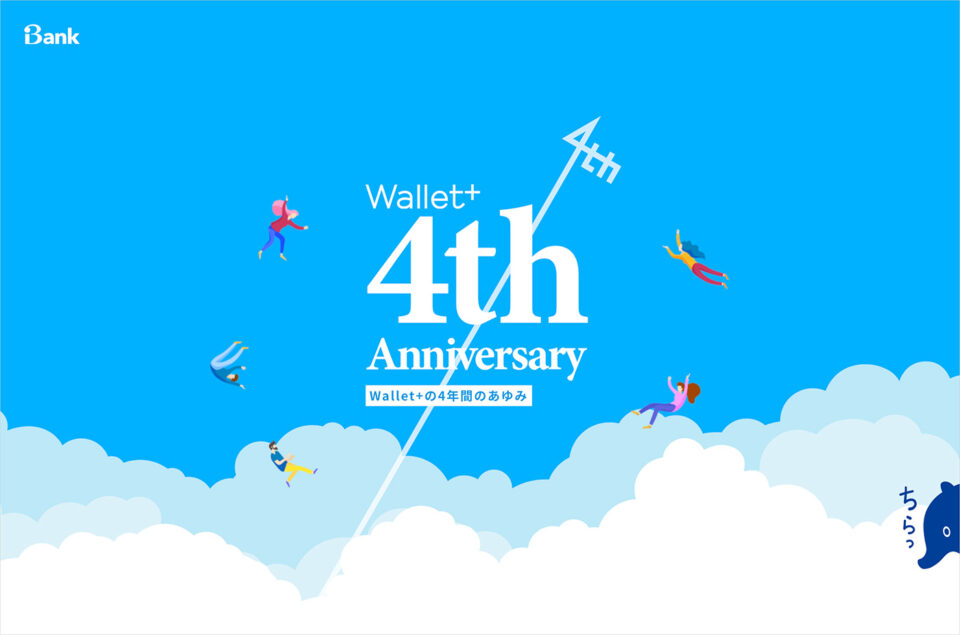 Wallet+ 4th Anniversaryウェブサイトの画面キャプチャ画像