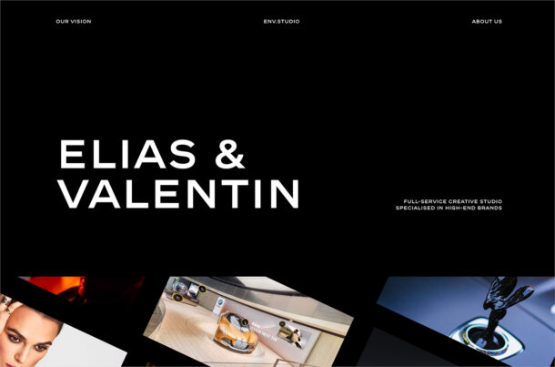 Elias & Valentin — Creative and technology studioウェブサイトの画面キャプチャ画像
