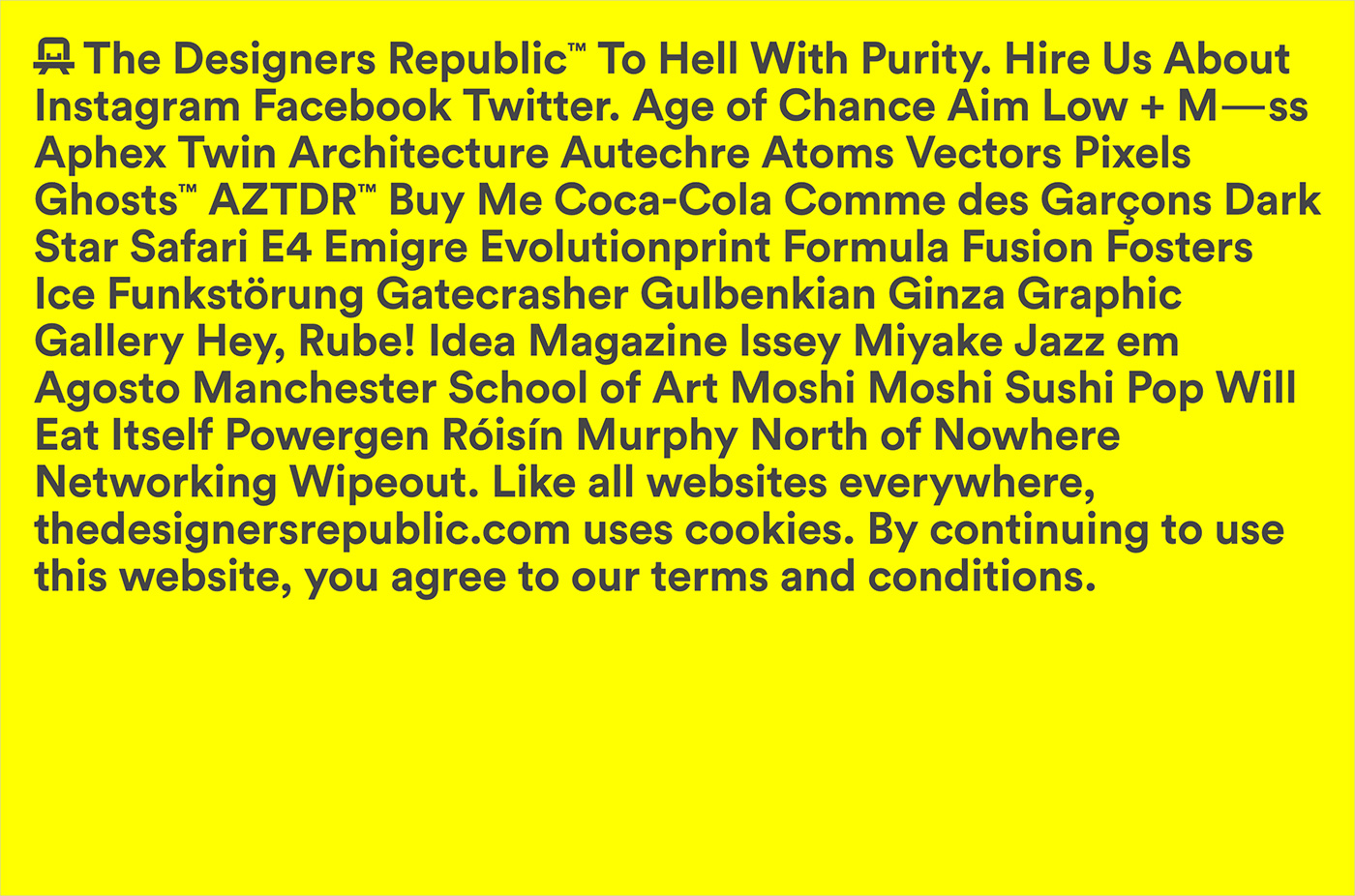 The Designers Republic™ウェブサイトの画面キャプチャ画像