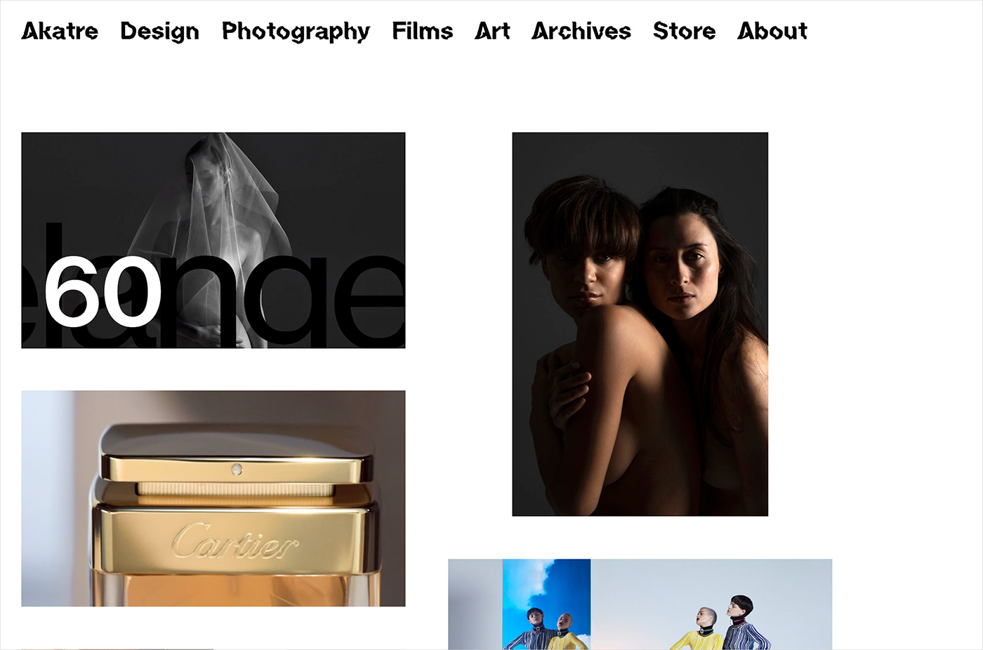 Akatre Creative Studioウェブサイトの画面キャプチャ画像