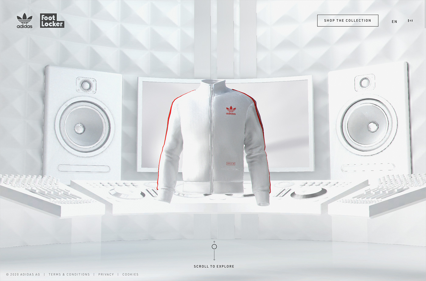 adidas – CHILE20ウェブサイトの画面キャプチャ画像