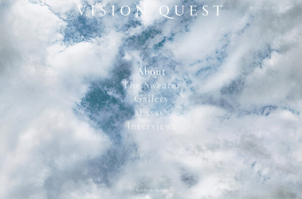 VISION QUEST｜Goldwin × Spiberウェブサイトの画面キャプチャ画像