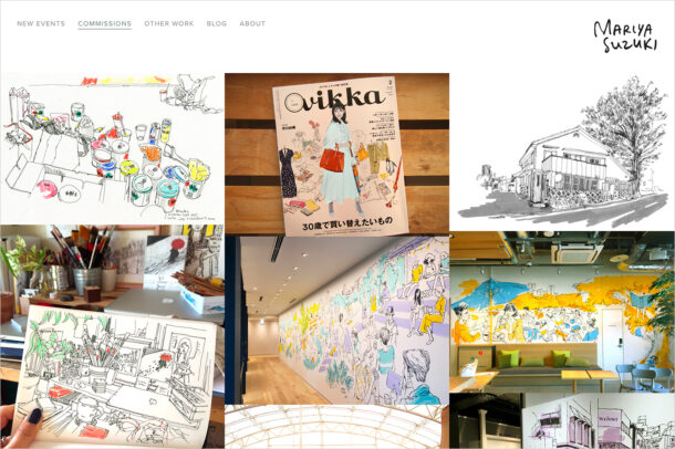 Mariya Suzukiウェブサイトの画面キャプチャ画像