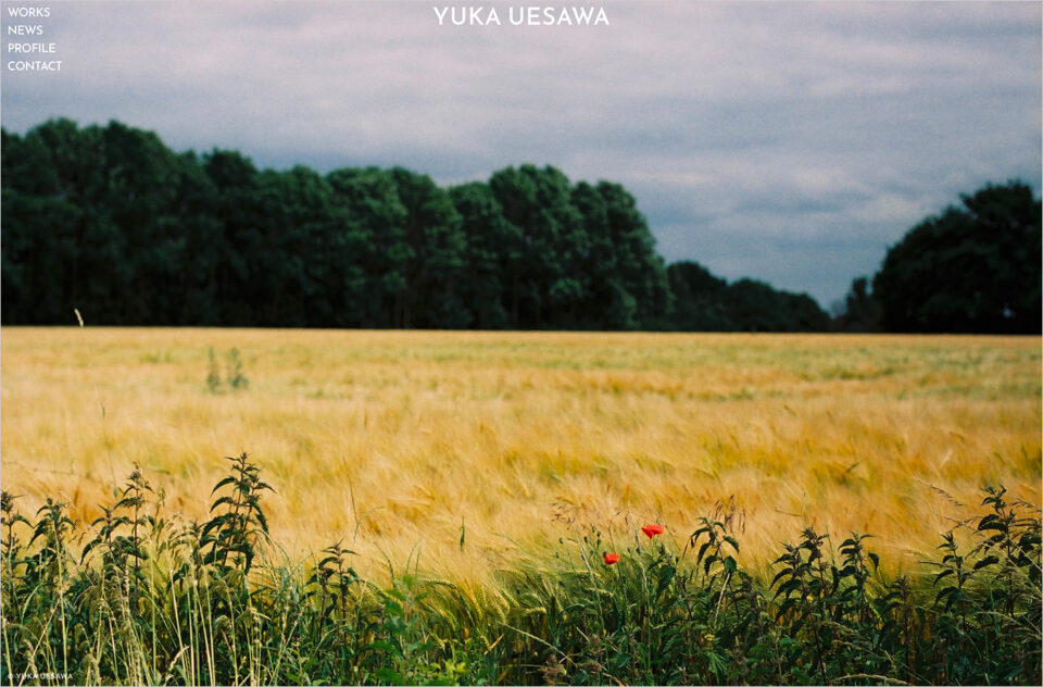 YUKA UESAWAウェブサイトの画面キャプチャ画像
