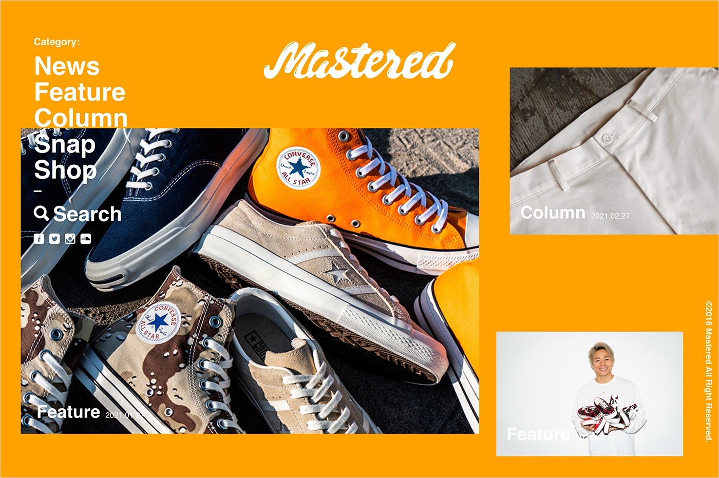 Mastered（マスタード）- メンズファッションとカルチャーに特化した最先端情報サイトウェブサイトの画面キャプチャ画像