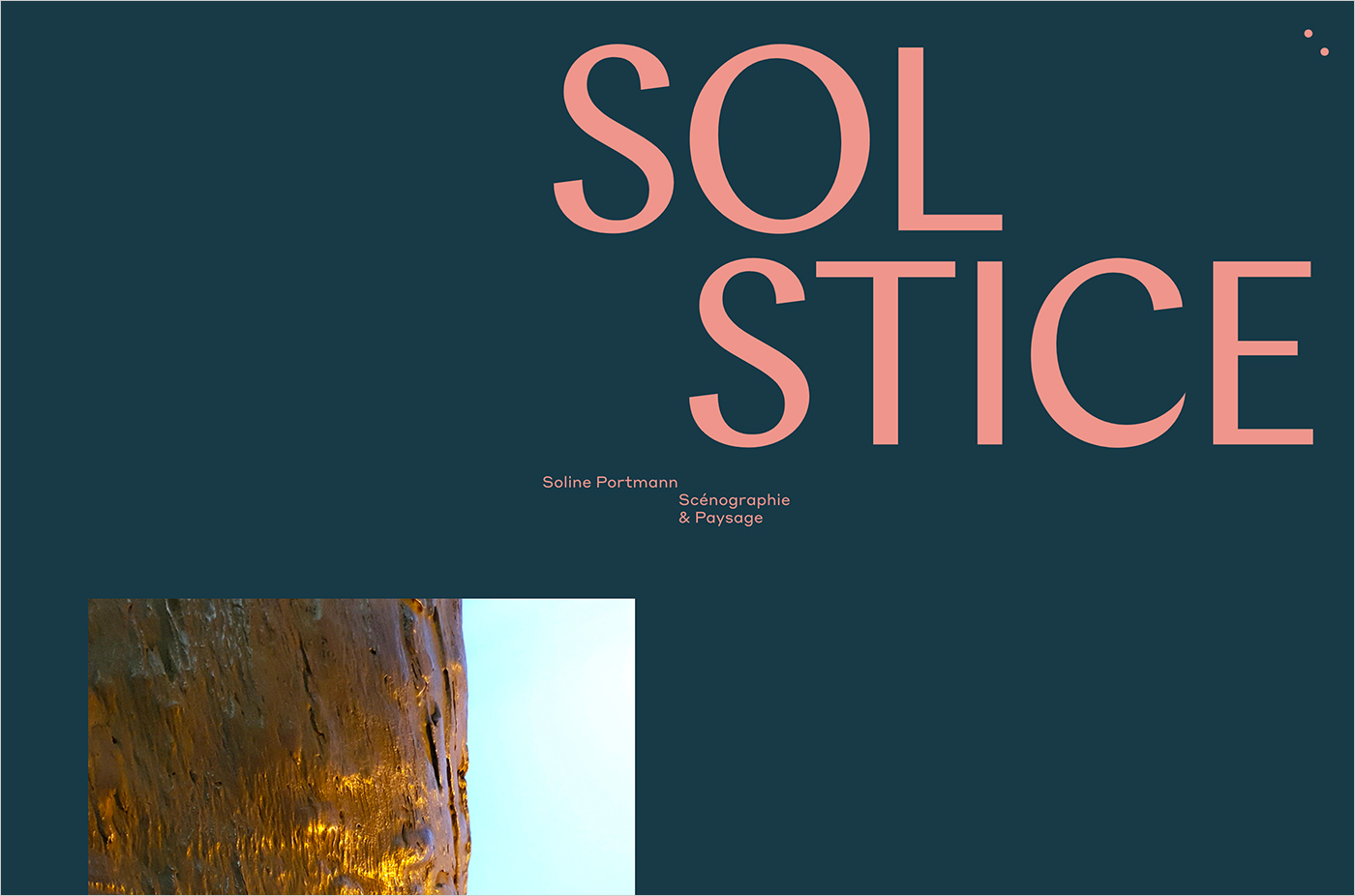 Solsticeウェブサイトの画面キャプチャ画像