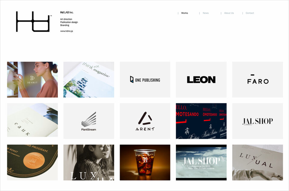 Hd LAB Inc. | Creative Direction / Art Direction / Designウェブサイトの画面キャプチャ画像