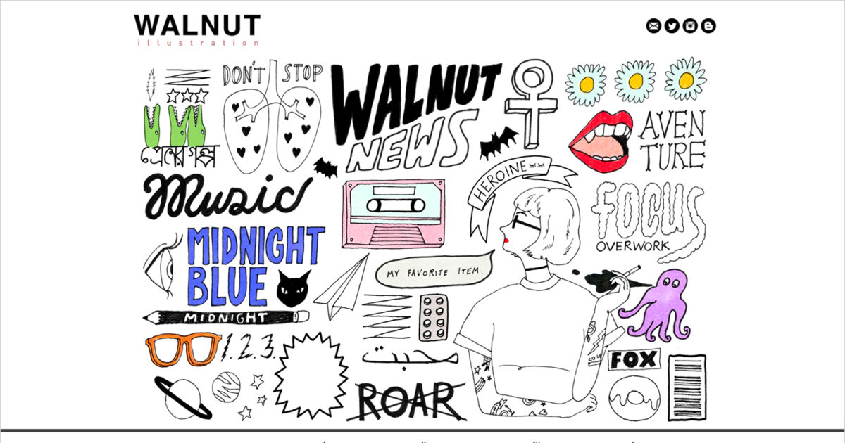 Walnut Illustrations Webデザイナー コーダー エンジニアのwebデザインギャラリー Good Web Design