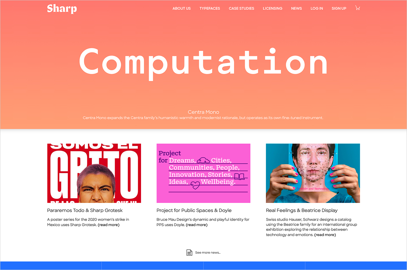 Sharp Typeウェブサイトの画面キャプチャ画像