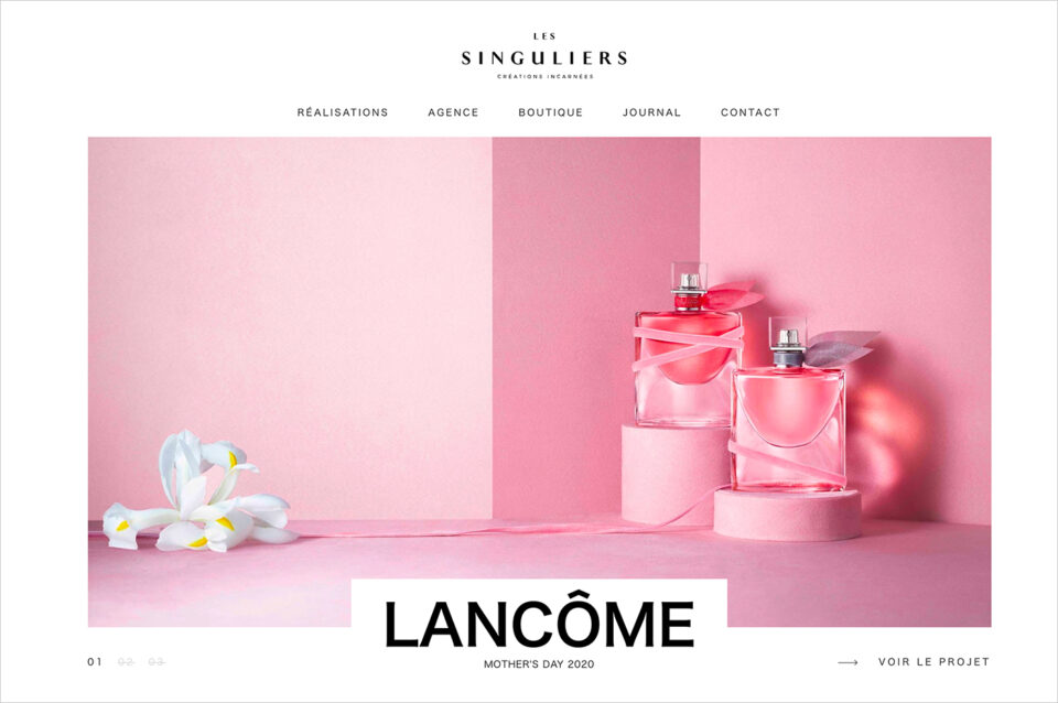 Les Singuliersウェブサイトの画面キャプチャ画像