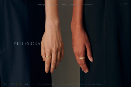 BELLESIORA | ベルシオラ ジュエリーウェブサイトの画面キャプチャ画像