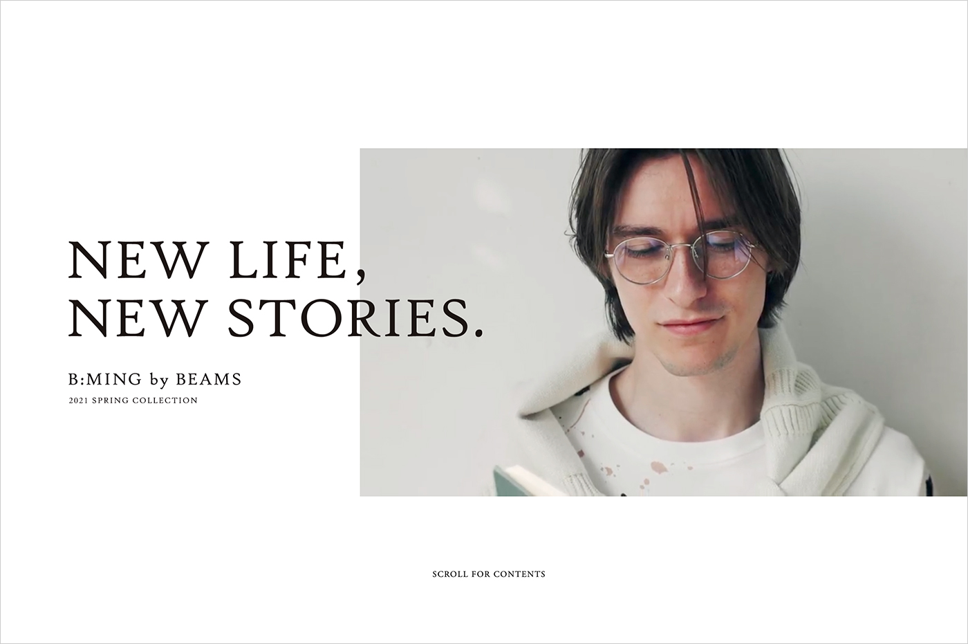NEW LIFE, NEW STORIES | B:MING by BEAMSウェブサイトの画面キャプチャ画像