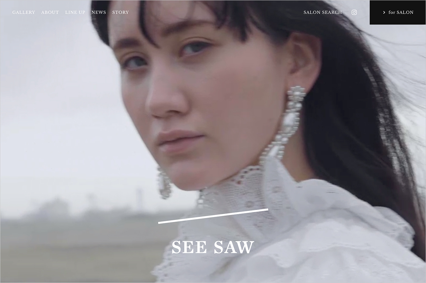 SEE/SAW ルベル ヘアケアシリーズウェブサイトの画面キャプチャ画像