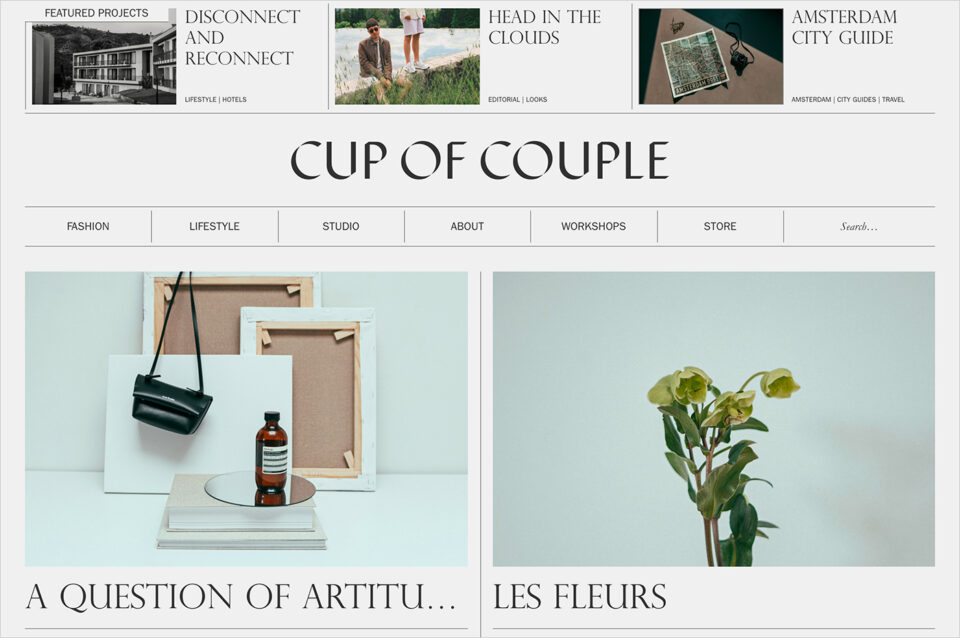 Cup of Couple — Daily Visual Inspirationウェブサイトの画面キャプチャ画像