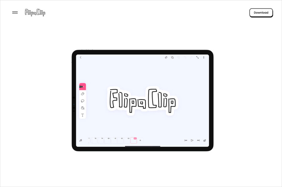 Flipaclip — Best Animation Appウェブサイトの画面キャプチャ画像