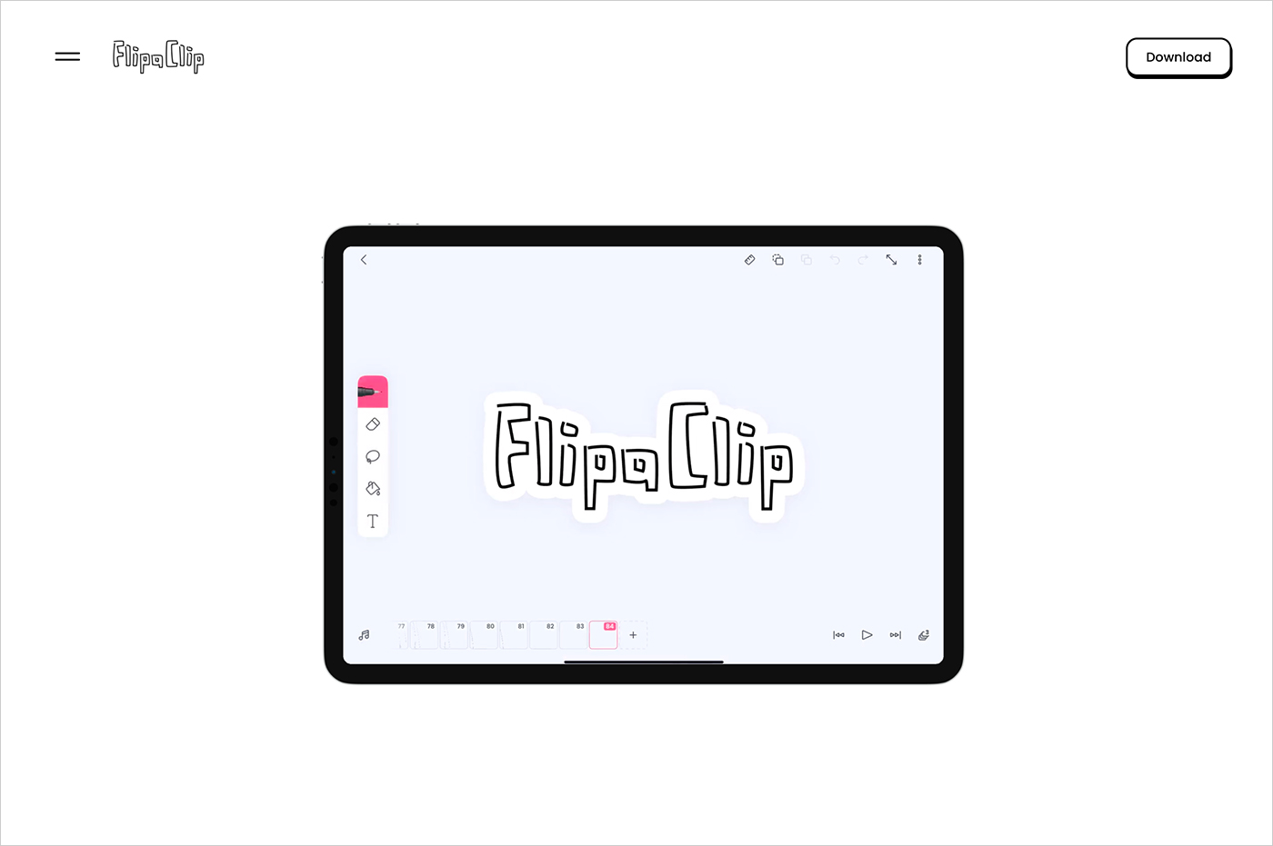 Flipaclip — Best Animation Appウェブサイトの画面キャプチャ画像