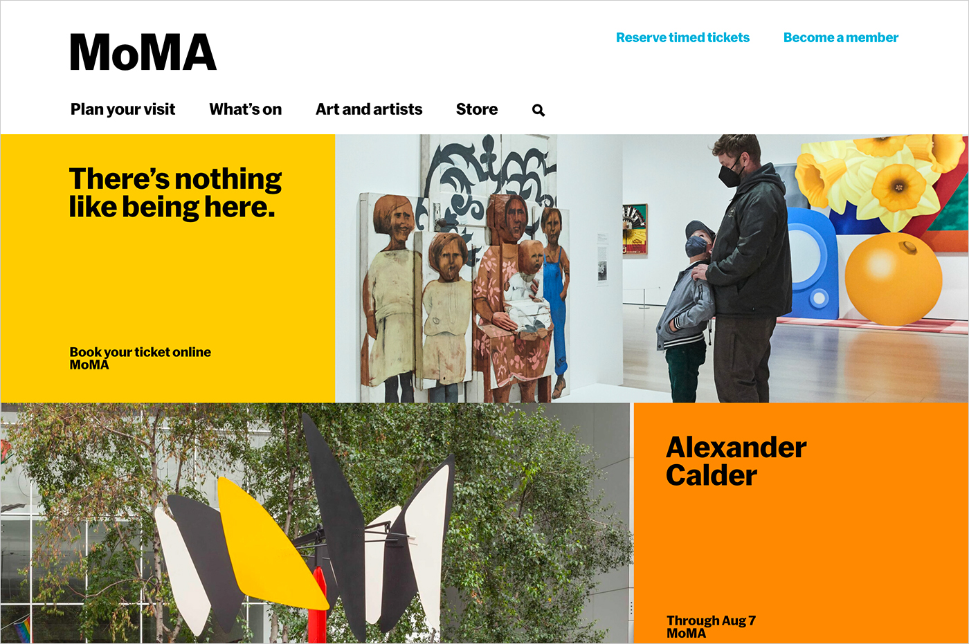 The Museum of Modern Artウェブサイトの画面キャプチャ画像