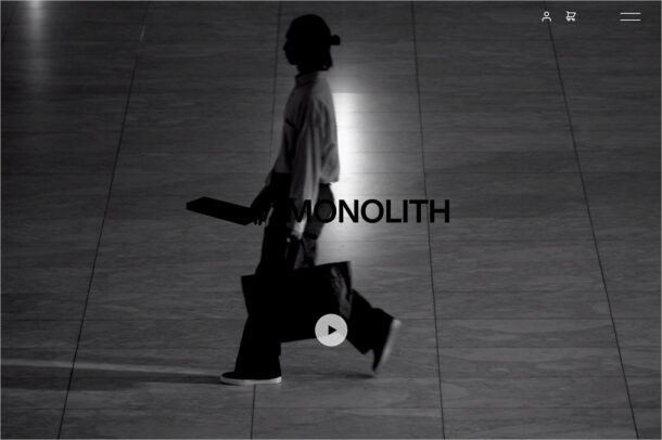 MONOLITH(モノリス)ONLINE STORE(公式)ウェブサイトの画面キャプチャ画像