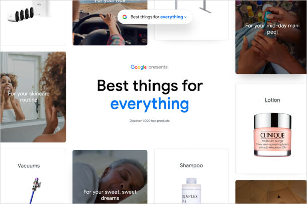 Best Things – Google Shoppingウェブサイトの画面キャプチャ画像