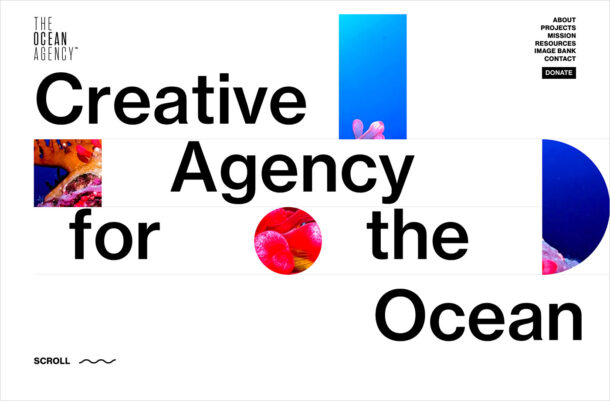The Ocean Agency: Creative Agency for The Oceanウェブサイトの画面キャプチャ画像