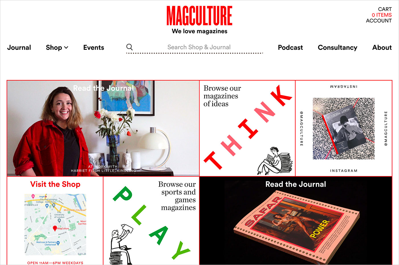 magCulture – We love magazinesウェブサイトの画面キャプチャ画像