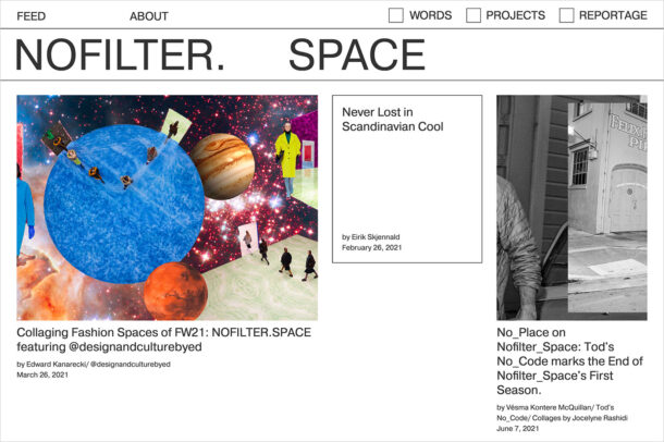 Nofilter.spaceウェブサイトの画面キャプチャ画像