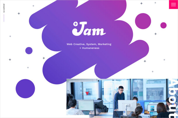 株式会社プラスジャム｜+Jam.INCウェブサイトの画面キャプチャ画像