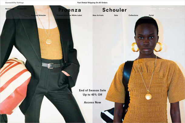 Proenza Schouler Official Site | Shop The Spring 2021 Collectionウェブサイトの画面キャプチャ画像