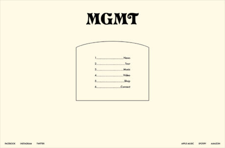 MGMT | Official Siteウェブサイトの画面キャプチャ画像