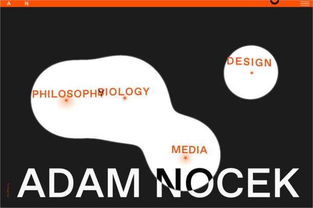 Adam Nocekウェブサイトの画面キャプチャ画像