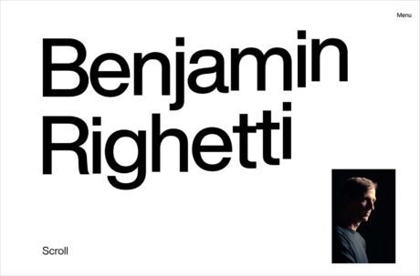 Benjamin Righettiウェブサイトの画面キャプチャ画像