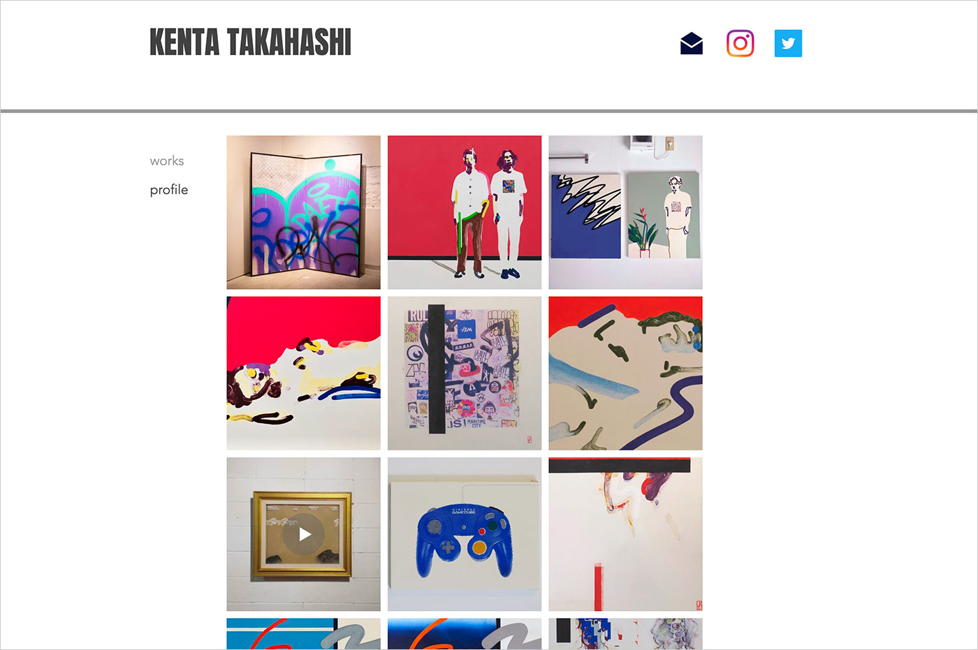 works | 髙橋健太 websiteウェブサイトの画面キャプチャ画像